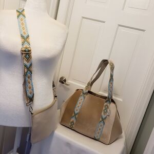 Ah•dorned Beige Tote & Crossbody Set, Beige